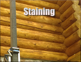  Grandy, North Carolina Log Home Staining